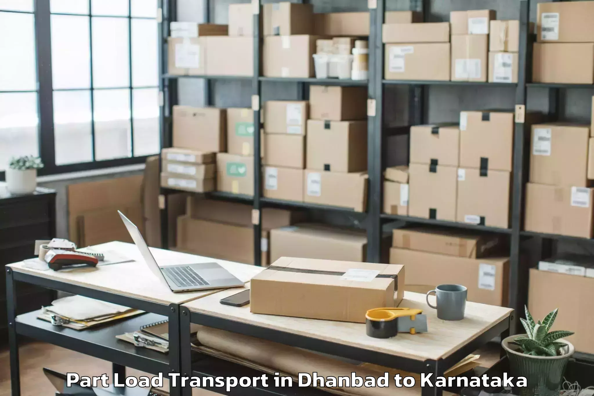 Trusted Dhanbad to Munavalli Part Load Transport